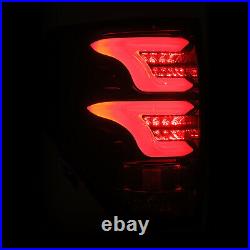 For 09-14 Ford F150 Jet Black LED Tail Lights Rear Brake Lamps Pair