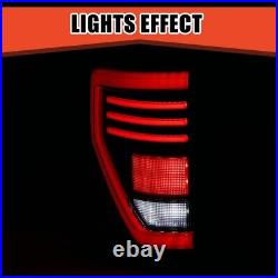 For 09-14 Ford F-150 F150 Pickup Sequential LED Tail Lights Lamps Smoke Lens Set