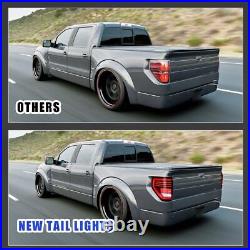 For 09-14 Ford F-150 F150 Pickup Sequential LED Tail Lights Lamps Smoke Lens Set