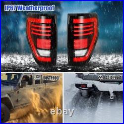 For 09-14 Ford F-150 F150 Pickup Sequential LED Tail Lights Lamps Smoke Lens Set