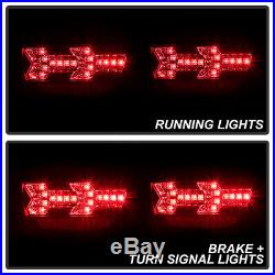 For 10-13 Chevy Camaro 4PCS FULL LED Black Housing Tail Light Brake Signal Lamp