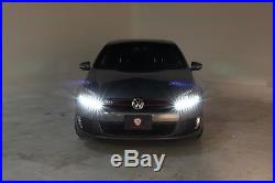 For 10-14 Golf/GTI Blk DRL Pro Headlights + R/S LED Tail Lights withLED Signal