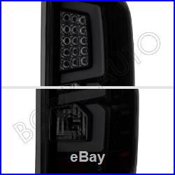For 14-17 GMC Sierra 1500 2500 3500 Black Smoke High Power LED Tube Tail Light