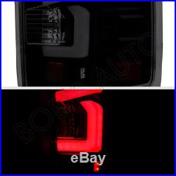 For 14-17 GMC Sierra 1500 2500 3500 Black Smoke High Power LED Tube Tail Light