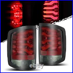 For 14-18 CHEVY SILVERADO RED SMOKE LED Tail Lights Pair ALRHAREX