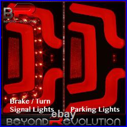 For 14-18 Chevy Silverado Black Housing LED Tail Lights Brake Signal Lamps Set