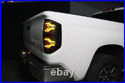 For 14-21 Toyota Tundra Luxx Alpha Black Sequential LED Tail Lights Lamps