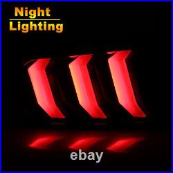 For 15-23 Ford Mustang LED Tail Lights Sequential Turn Smoked Lens Euro Style