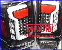 For 16 17 18 Toyota Tacoma TRD SR SR5 Fiber Optic LED Tail Lights Black Clear