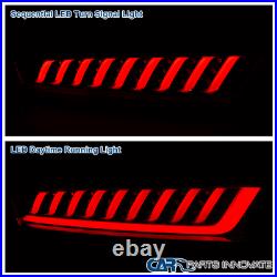 For 16-18 Chevy Camaro Black LED Sequential Tail Lights Tinted Turn Signal Pair