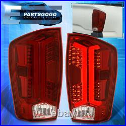 For 16-21 Toyota Tacoma Red Lens Tube Neon LED Tail Lights Brake Lamps Pair Set
