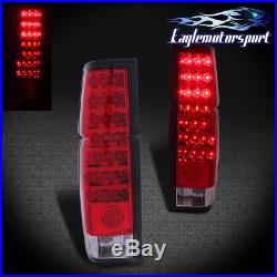 For 1986-1997 Nissan Hardbody D21 Pickup Red LED Rear Brake Tail Lights Lamps