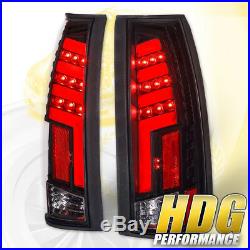 For 1988-1998 Chevy GMC C/K 1500 2500 Black Housing LED Clear Lens Tail Light