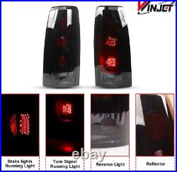 For 1988-1998 Chevy GMC C/K 1500 2500 Suburban LED Tail Lights Smoke Lens Lamps