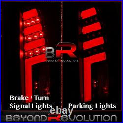 For 1988-1998 Chevy Gmc C/K C1500/K1500 Black Housing Red LED Tube Tail Lights