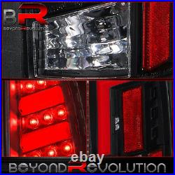 For 1988-1998 Chevy Gmc C/K C1500/K1500 Black Housing Red LED Tube Tail Lights