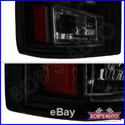 For 1988-1998 Chevy Silverado SPARTAN Black 3D Bar LED Taillights Pickup Brake
