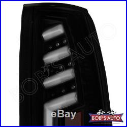 For 1988-1998 Chevy Silverado SPARTAN Black 3D Bar LED Taillights Pickup Brake