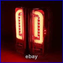 For 1990-1997 Ford F150 F250 Bronco Styleside LED Bar Tail Brake Light Lamps Red