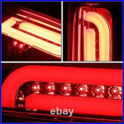 For 1990-1997 Ford F150 F250 Bronco Styleside LED Bar Tail Brake Light Lamps Red