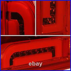 For 1990-1997 Ford F150 F250 Bronco Styleside LED Bar Tail Brake Light Lamps Red