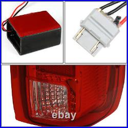 For 1990-1997 Ford F150 F250 Bronco Styleside LED Bar Tail Brake Light Lamps Red