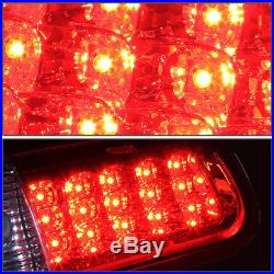 For 1994-2002 Dodge Ram Pickup Chrome Housing Red Lens Led Brake Tail Light