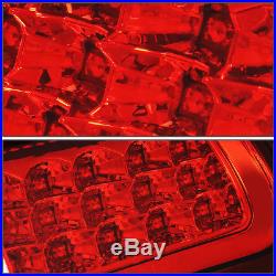 For 1994-2002 Dodge Ram Pickup Chrome Housing Red Lens Led Brake Tail Light