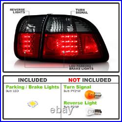 For 1996-1998 Honda Civic Sedan Lumileds LED Red Smoked Tail Lights brake Lamps