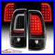 For 1997-2003 Ford F150 99-07 F250 F350 Black LED Tube Tail Lights Brake Lamps