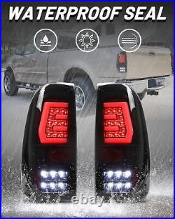For 1997-2003 Ford F150 F-150/99-1907 F250 F350 LED Tube Tail Lights Brake Lamps