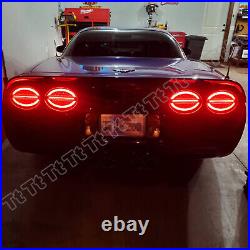 For 1997-2004 Chevy C5 Corvette Halo LED Tail Lights Lamp with Hyperflash Harness For 1997-2004 Chevy C5 Corvette Halo LED Tail Lights Lamp with Hyperflash Harness