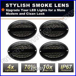 For 1997-2004 Chevy C5 Corvette Halo LED Tail Lights Lamp with Hyperflash Harness