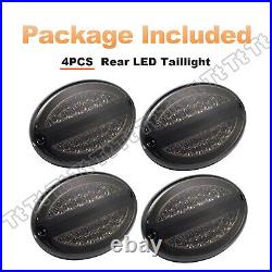 For 1997-2004 Chevy C5 Corvette Halo LED Tail Lights Lamp with Hyperflash Harness