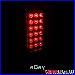 For 1999-2002 Chevy Silverado GMC Sierra 1500 Black LED Tail Lights Brake Lamps