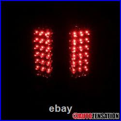 For 1999-2002 Chevy Silverado GMC Sierra 1500 Red LED Tail Lights Brake Lamps