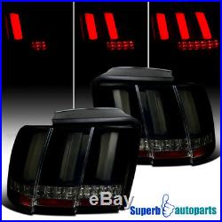 For 1999-2004 Ford Mustang Sequential LED Tail Lights Lamps Glossy Black Smoke
