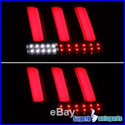 For 1999-2004 Ford Mustang Sequential LED Tail Lights Lamps Glossy Black Smoke