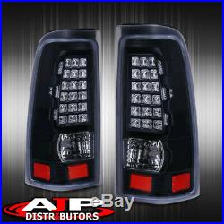 For 1999-2006 Chevy Silverado 1500 Black Housing Led Brake Tail Lights Lamps Set