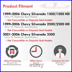 For 1999-2006 Chevy Silverado 1500 Black Housing Led Brake Tail Lights Lamps Set