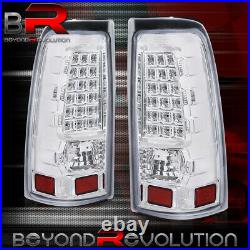For 1999-2006 Chevy Silverado 1500 Chrome Clear LED Brake Tail Lights Lamps Set