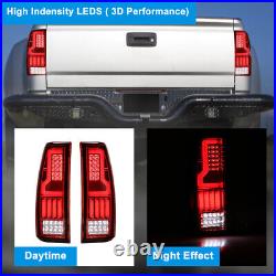 For 1999-2006 Chevy Silverado/99-2002 GMC Sierra 1500 2500 3500 LED Tail Lights