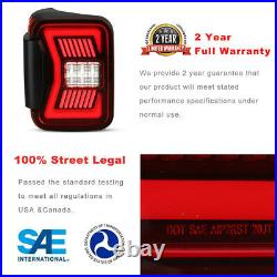 For 19 21 Jeep Gladiator JT LED Tail Lights Turn Signal Sequential With DRL Bar