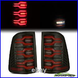For 19-22 Ram 1500 LUXX-Series LED Tail Lights Black Red WithSwitch Back LED