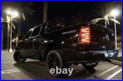 For 19-22 Ram 1500 LUXX-Series LED Tail Lights Black Red WithSwitch Back LED