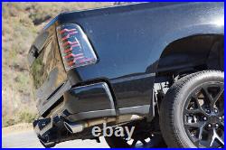 For 19-24 Ram 1500 Black Red Smoke Lens Luxx Sequential LED Tail Lights Lamps