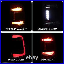 For 19-24 Ram 1500 LED Black Trim Witho Blind Spot LED Tail Lights Left / Right