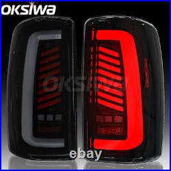 For 2000-05 2006 Chevy Suburban Tahoe GMC Yukon Smoke LED Tube Tail Lights Lamps