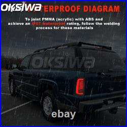 For 2000-05 2006 Chevy Suburban Tahoe GMC Yukon Smoke LED Tube Tail Lights Lamps