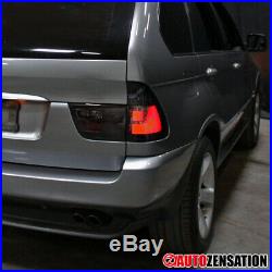 For 2000-2006 BMW X5 E53 Pair Smoke Lens LED Tail Lights Lamps with Neon Tube DRL